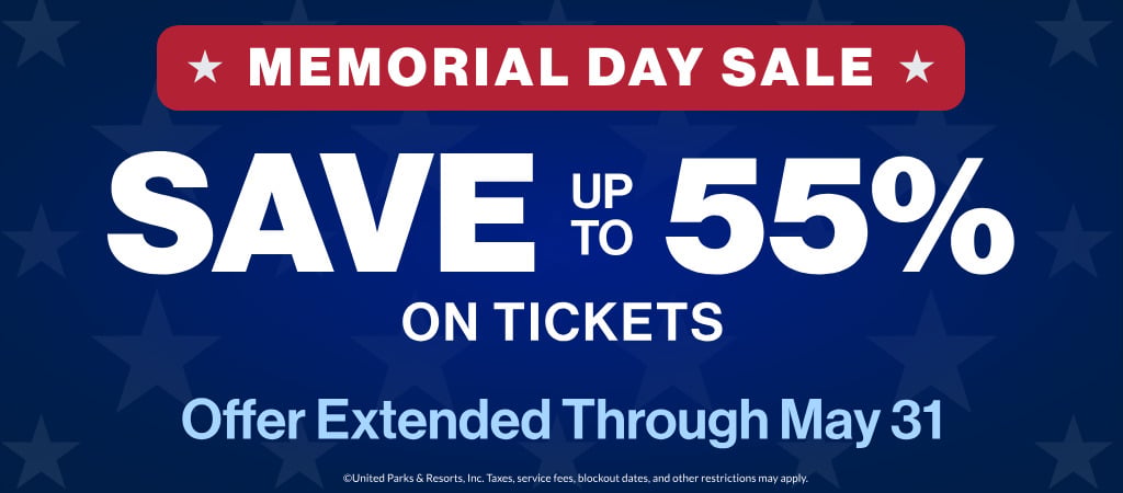 Memorial Day Sale: Save up to 55% on tickets,