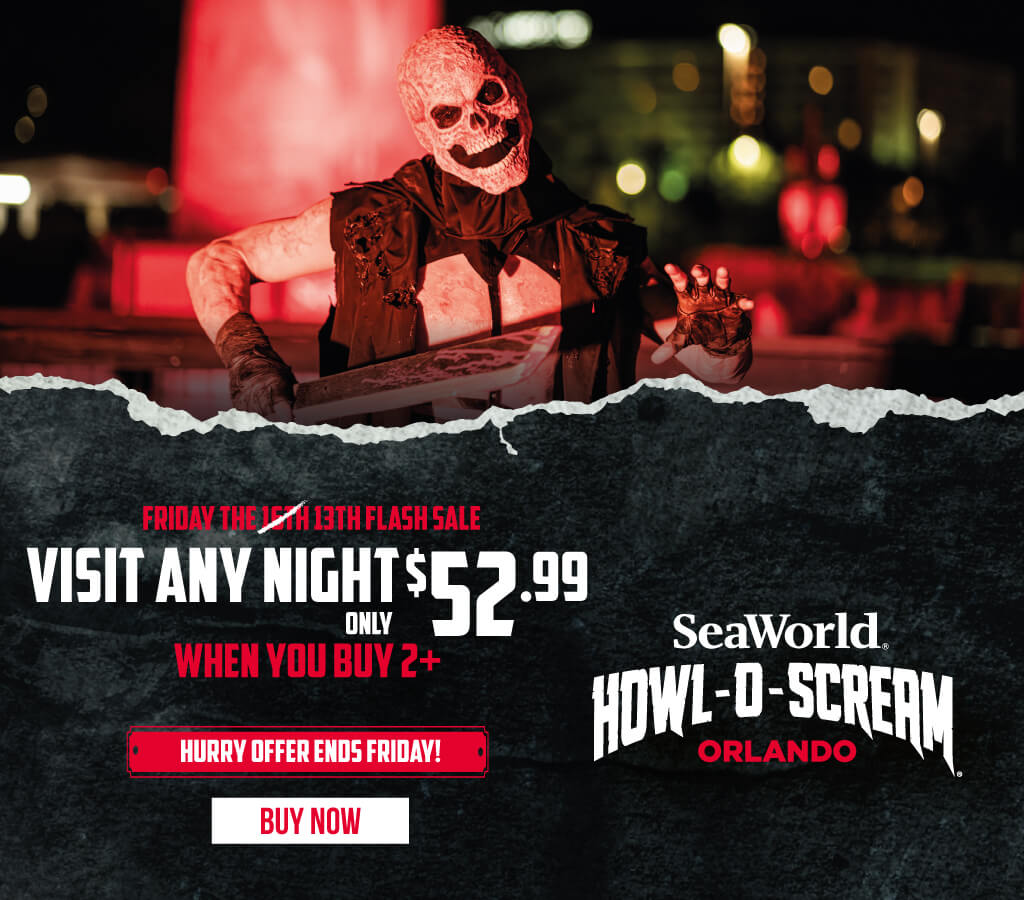 SeaWorld Orlando Howl-O-Scream Visit Any Night Only $52.99 when you buy 2+