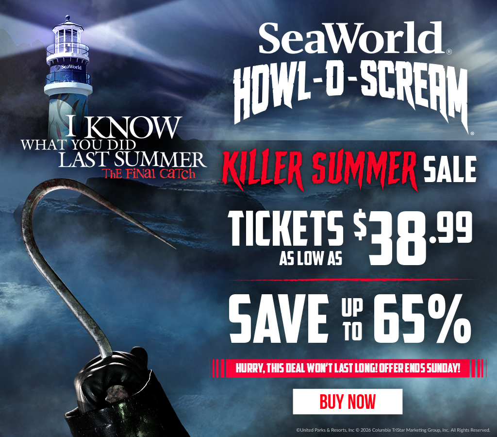 SeaWorld Howl-o-Scream I Know What You Did Last Summer: The Final Catch Killer Summer Sale Tickets as low as $38.99 