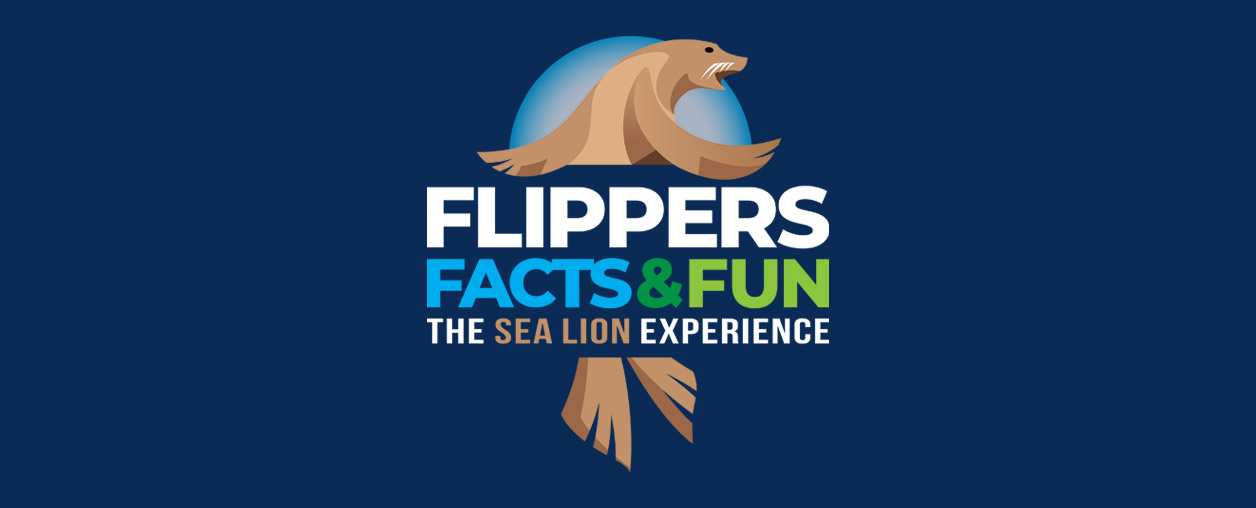 Flippers Facts and Fun The Sea Lion Experience Logo