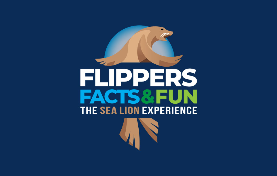 Flippers Facts and Fun The Sea Lion Experience Logo