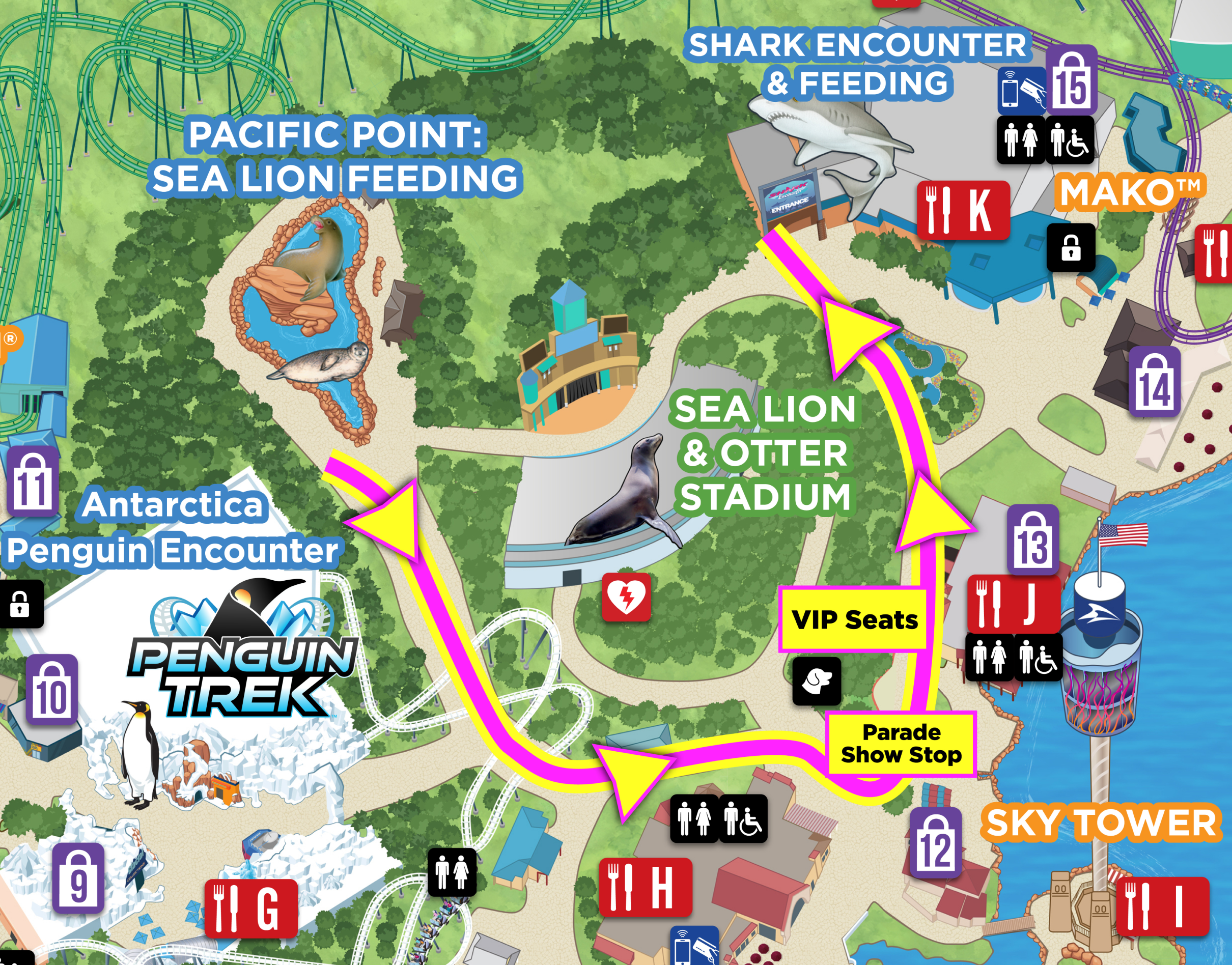 SeaWorld Orlando Map