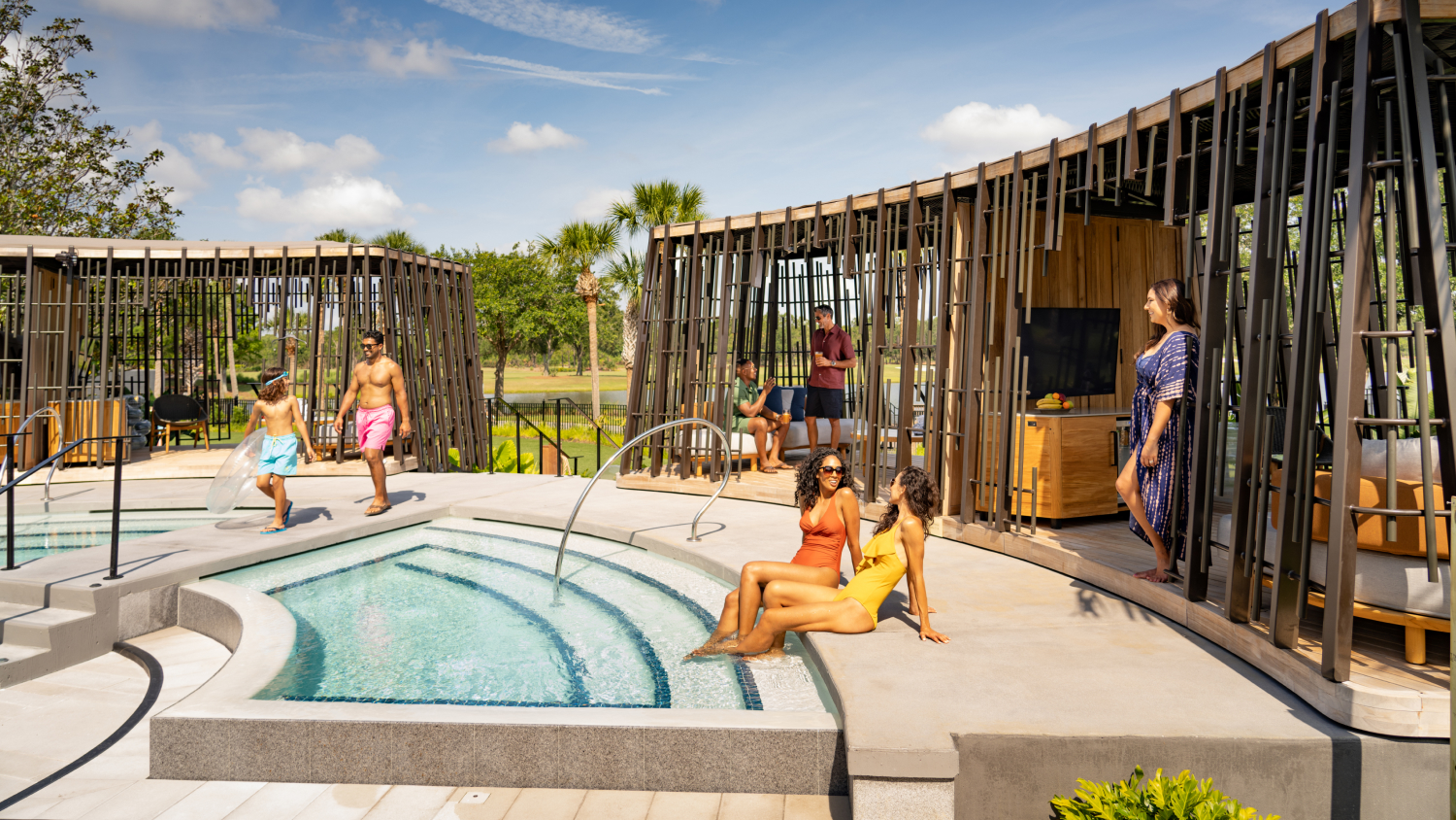 Poolside cabanas at JW Marriott Orlando, Grande Lakes
