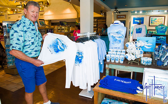 Guy Harvey apparel, Souvenirs and an autograph from the World-renowned marine artist and conservationist himself.