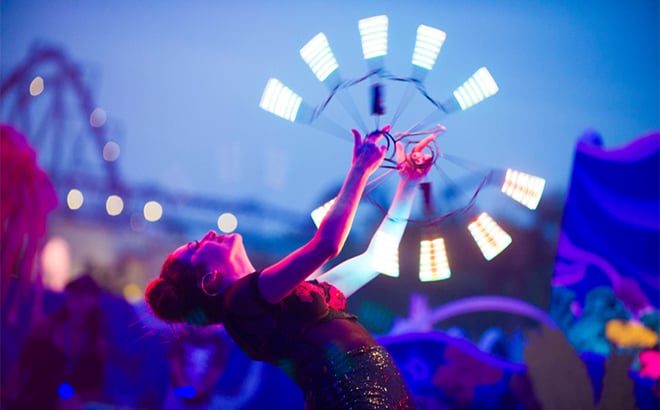 Performer during Club Sea Glow at Electric Ocean