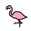 openmoji emoji flamingo