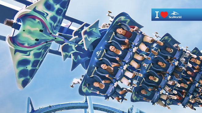 Manta Roller Coaster Train Virtual Conferencing Background Preview