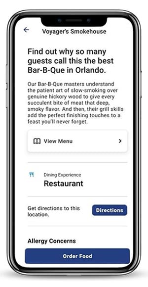 Voyagers Smokehouse Point of Interest on the SeaWorld Mobile App