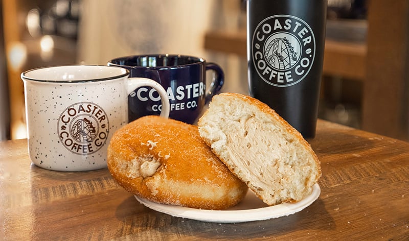 Coaster Coffee doughnut
