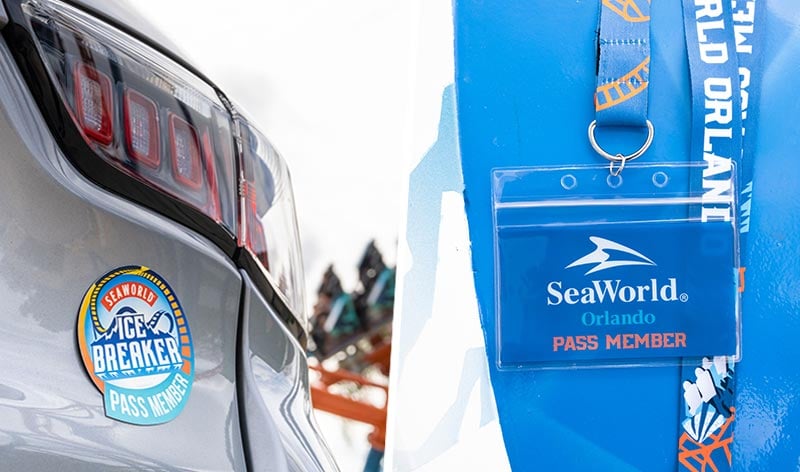 SeaWorld Ice Breaker Car Magnet and Pass Member Lanyard