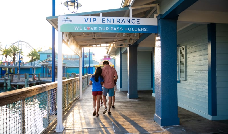 Pass Member Priority Park entrance at SeaWorld Orlando.