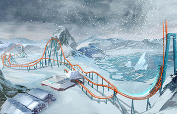 SeaWorld Orlando's Ice Breaker Roller Coaster
