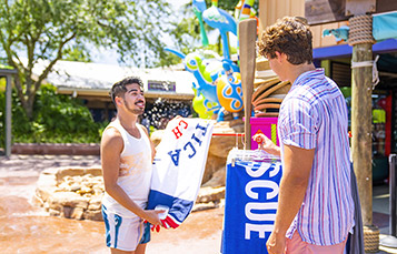 In park shopping at Aquatica Orlando