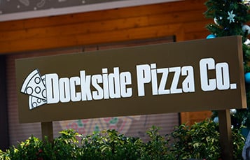 Dockside Pizza Co signage
