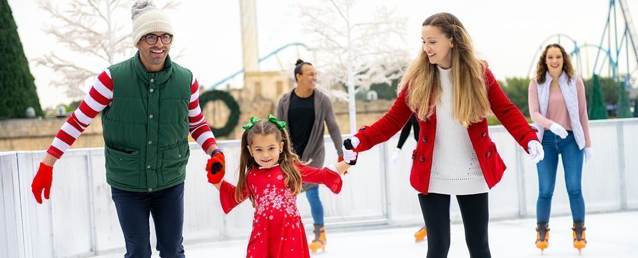 Public ice skating during SeaWorld Christmas Celebration event