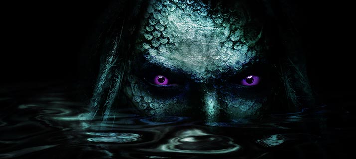 Siren eyes above the water
