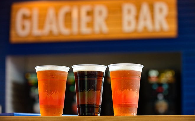 Assorted beers available at Glacier Bar SeaWorld Orlando