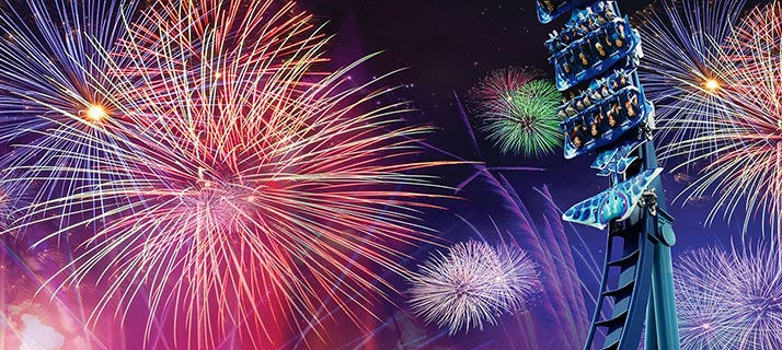 SeaWorld Orlando Manta with Fireworks