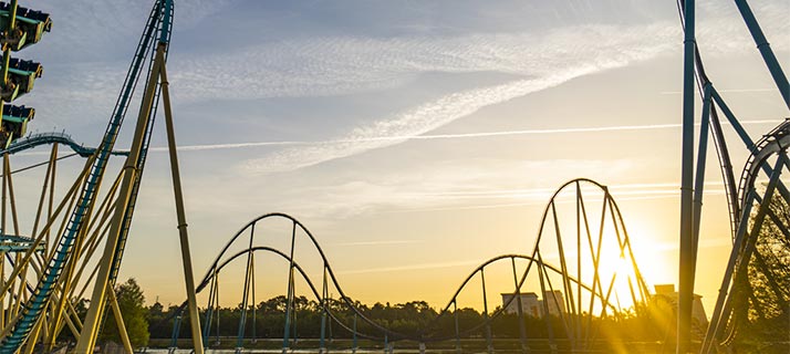 SeaWorld roller coaster tracks