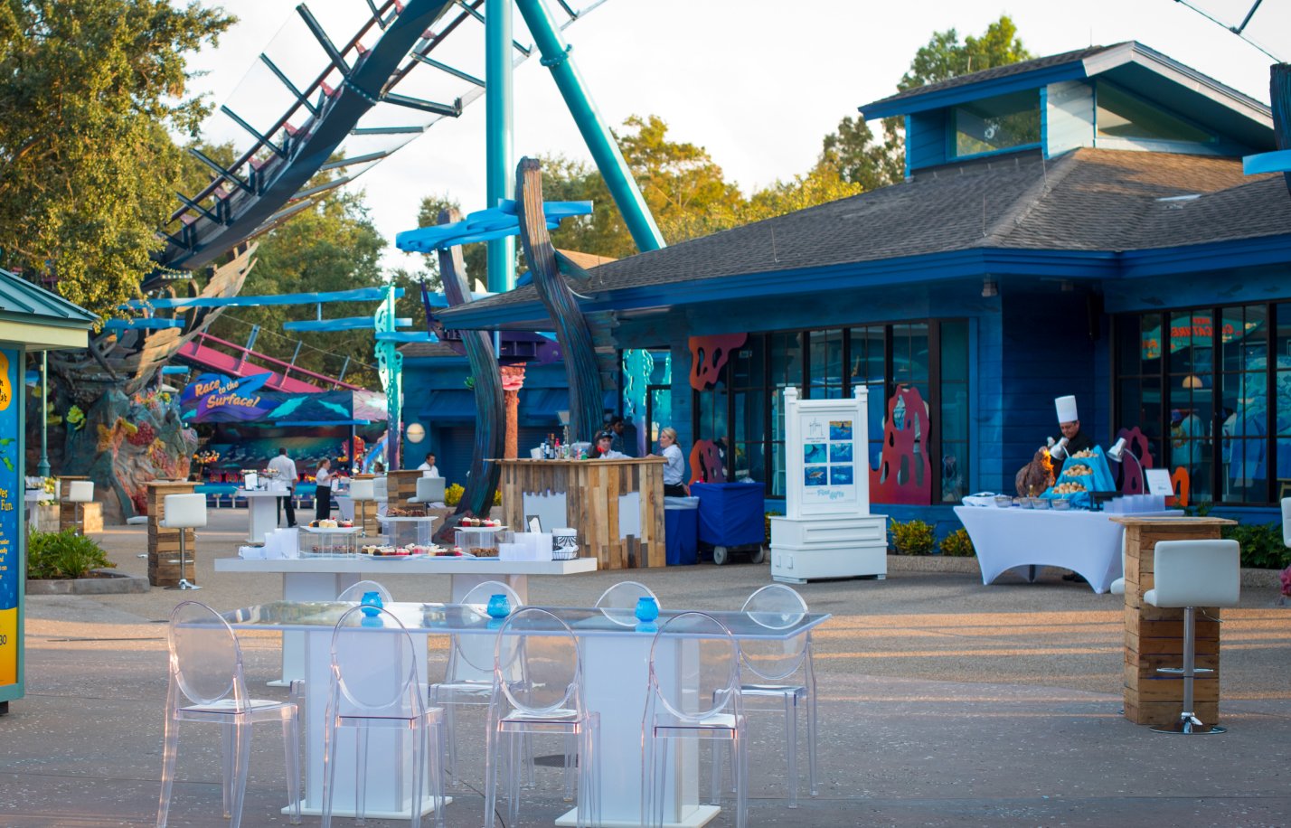 Mako™ area dressed up for an Event at SeaWorld Orlando.