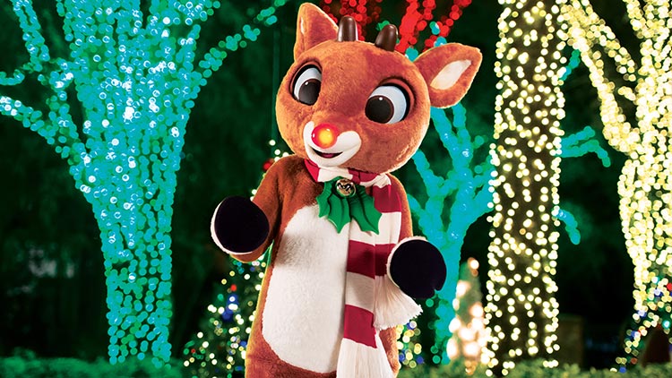 Rudolph the Red-Nosed Reindeer at SeaWorld Orlando Christmas Celebration