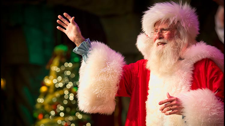Meet Santa Claus at SeaWorld Orlando Christmas Celebration