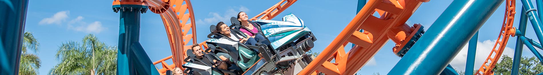Ice Breaker roller coaster at SeaWorld Orlando