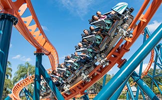 Ice Breaker roller coaster at SeaWorld Orlando