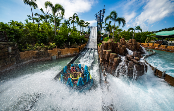 People riding Infinity Falls