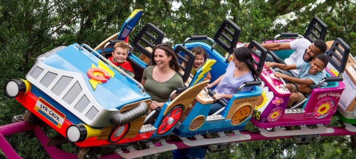 Super Grovers Box Car Derby at Sesame Street Land SeaWorld Orlando