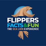 Flippers Facts and Fun The Sea Lion Experience Logo
