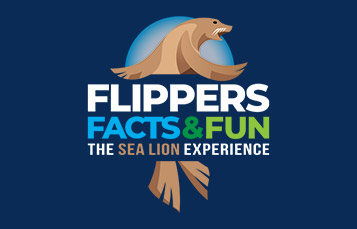 Flippers Facts and Fun The Sea Lion Experience Logo