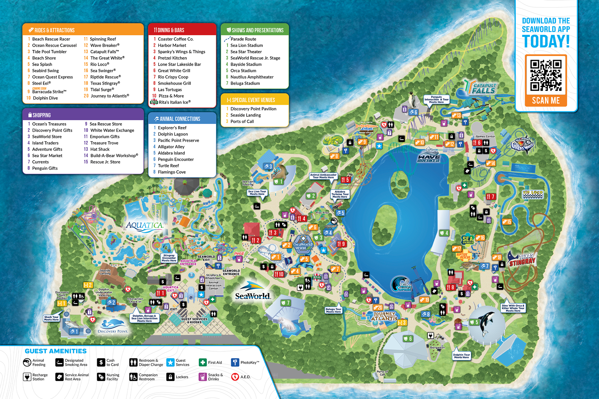 SeaWorld San Antonio Map