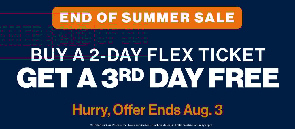 Buy a 2-Day Flex Ticket Get a 3rd Day FREE