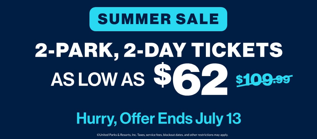 2-Park, 2-Day Tickets as low as $62