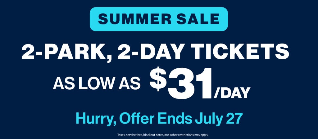 2-Park, 2-Day Tickets as low as $31/Day