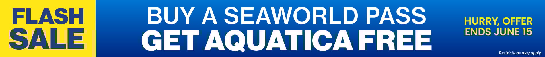 Flash Sale: Buy a SeaWorld Pass Get Aquatica Free