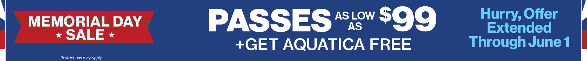 Passes as low as $99.99 + Get Aquatica Free