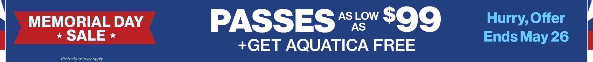 Passes as low as $99.99 + Get Aquatica Free