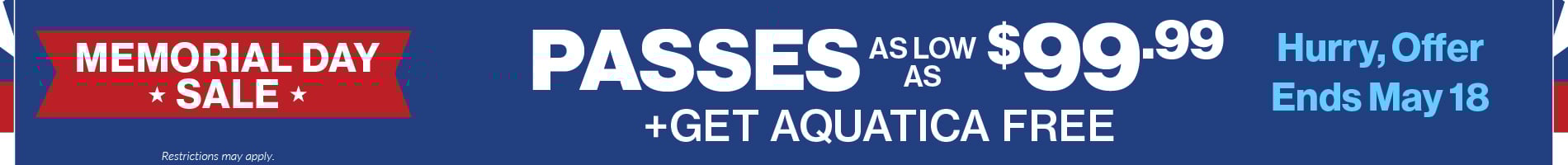 Passes as low as 99.99 + Get Aquarica FREE