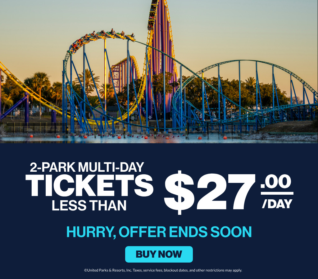 2-Park Multi-Day Tickets Less Than $27/Day