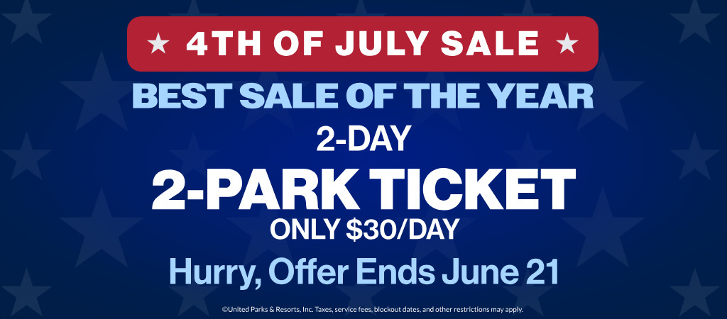 2-Day 2-Park Ticket! Only $30/day