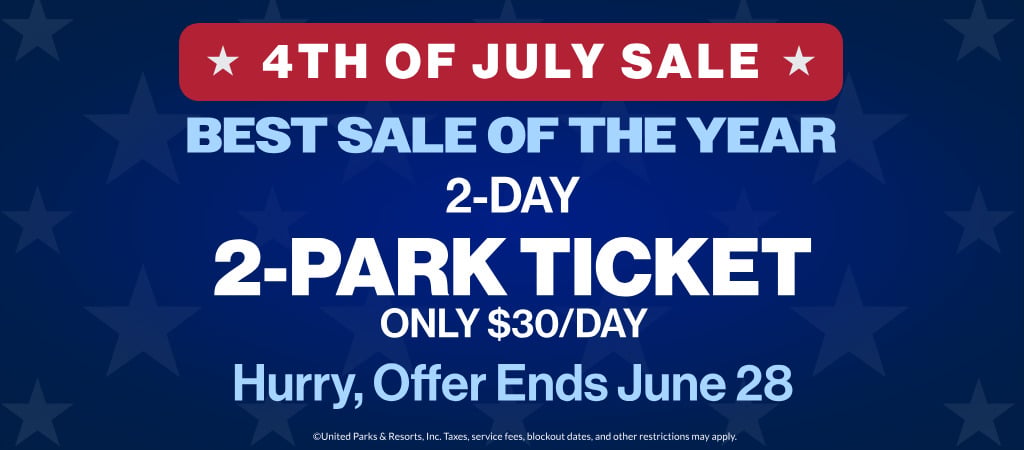 2-Day 2-Park Ticket! Only $30/day