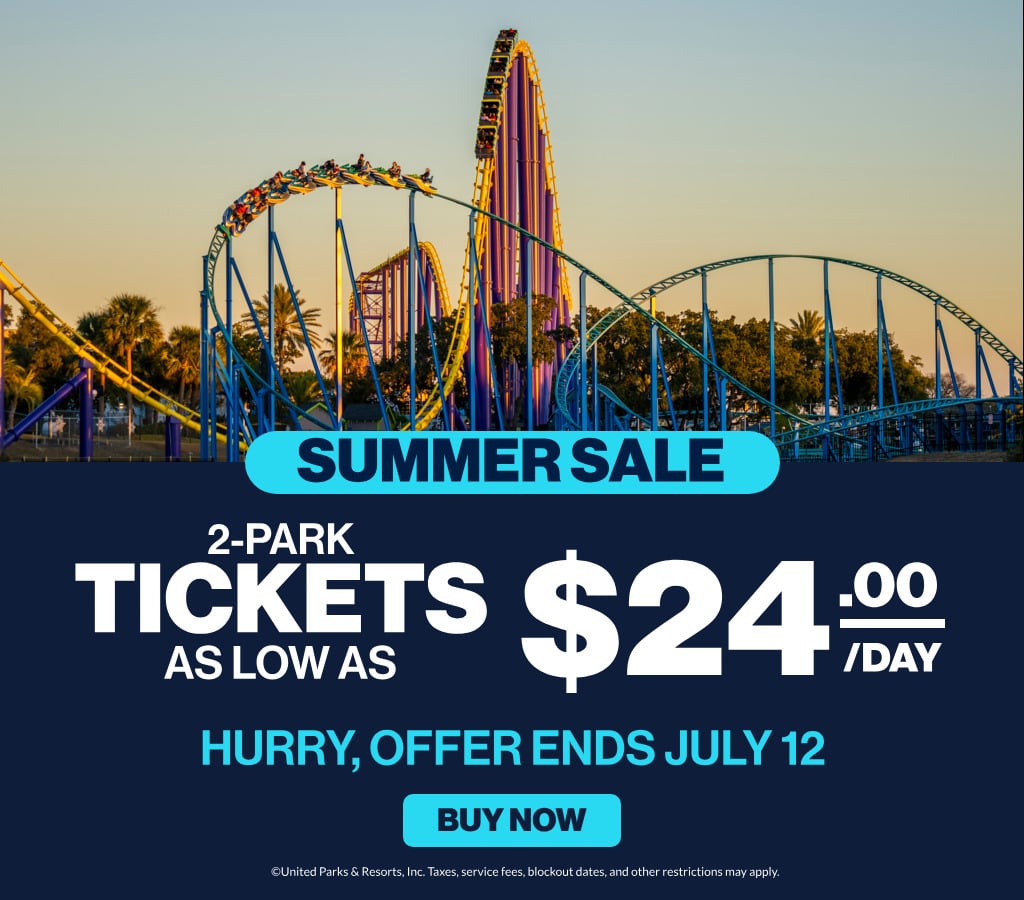 2-Park tickets as low as $24/day