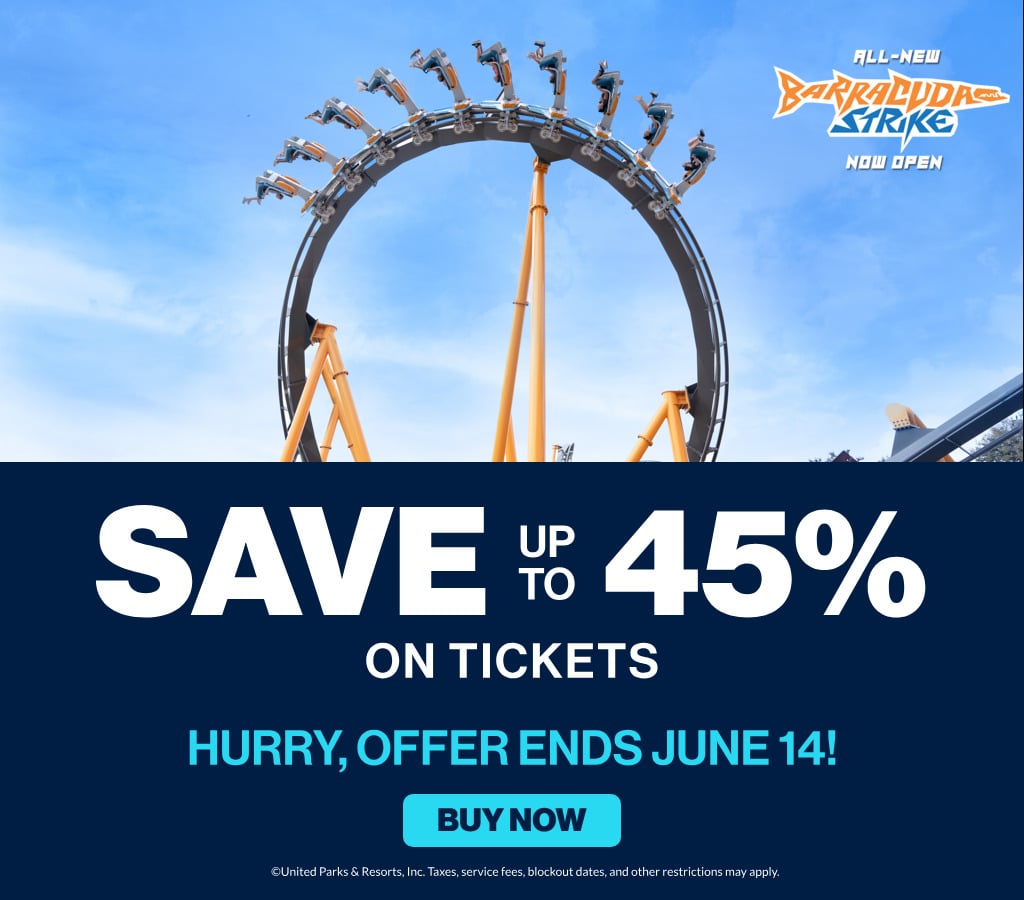 Save up to 45% on Tickets