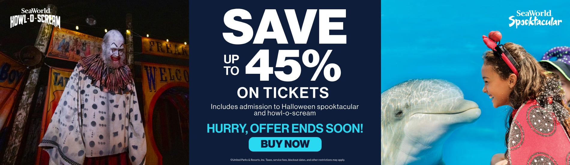 Save up to 45% on Tickets