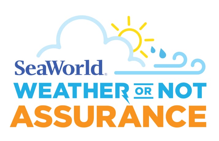 SeaWorld Weather-or-Not Assurance Inclement Weather Policy Logo.
