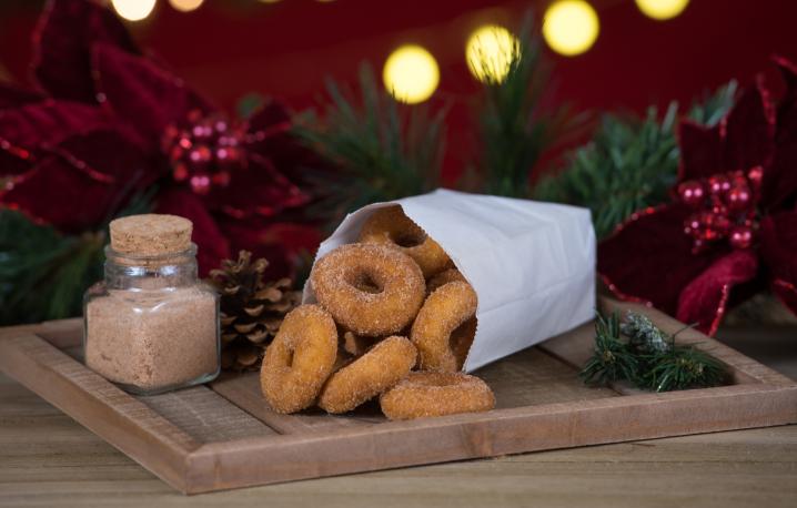 Mini Donuts available at SeaWorld San Antonio Christmas Celebration.