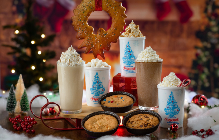 Mini Cookies and Specialty Hot Chocolate available at SeaWorld San Antonio Christmas Celebration.
