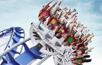 Great White Roller Coaster at SeaWorld San Antonio, Texas